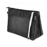 Vercord Expandable Nylon Handbag Purse Organizer Insert Liner Shaper Bag in Bag Black Medium - Retail: $19