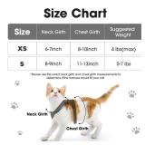 NCMAMA Cat Harness and Leash Set for Walking Escape Proof, Soft Adjustable Kitten Harness Breathable Mesh with Reflective Strips Harness for Kitty Puppy Bunny (Black, Large) - Retail: $16