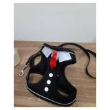 NCMAMA Cat Harness and Leash Set for Walking Escape Proof, Soft Adjustable Kitten Harness Breathable Mesh with Reflective Strips Harness for Kitty Puppy Bunny (Black, Large) - Retail: $16