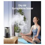 ROSEKM Humidifiers for Bedroom (1.1L), Small Cool Mist Humidifier for Home Plant and Baby Nursery, Quiet Ultrasonic Humidifier with 360Â° Nozzle, Auto Shut-Off, Filterless, Black - Retail: $22