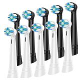 iO Replacement Heads Compatible with Oral B iO, Brush Heads for iO 2/3/4/5/6/7/8/9/10 Series Electric Toothbrushs, Medium Softness, Removes Stubborn Plaque, 5 Black/5 White - Retail: $23