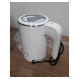 0.5L Small Portable Electric Tea Kettle Stainless Steel, Travel Mini Electric Coffee Kettle, Hot Water Boiler Heater for Business Trip, Camping, Travel, Office (White) - Retail: $1,580