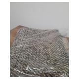 LEEVAN Washable Kitchen Rug 2' x 4.3', Natural Bathroom Runner Rug, Reversible Small Hallyway Rug, Farmhouse Low Profile Front Door Mat, Modern Bedroom Carpet for Foyer Laundry/Proch Decor - Retail: $