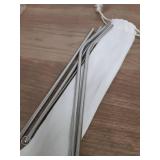 4PCS Reusable Metal Straws,8.5\' Stainless Steel Straws with Case -Cleaning Brush for 20 Oz for Tumblers (Silver) - Retail: $4