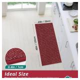 BEQHAUSE Kitchen Runner Rugs 20\'x48\', Non-Slip Kitchen Mats for Floor, Super Absorbent and Stain Resistant Kitchen Rug, Machine Washable Rugs for Kitchen, Hallway, Laundry & Sink, Red - Retail: $30