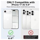 HianDier for iPhone 17 Air Case Wallet with Card Holder PU Leather for iPhone 17 Air Phone Case with Double Magnetic Closure Women Men Shockproof Protective Flip Protective Cover-Black - Retail: $13