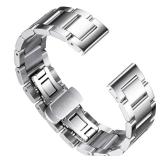 BINLUN Thick Stainless Steel Watch Band Metal Heavy Polished Matte Brushed Finish Watch Strap Replacement for Men Women 16mm/18mm/20mm/21mm/22mm/23mm/24mm/26mm(Polished Silver,20mm) - Retail: $21