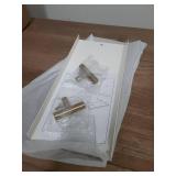 STWWO Napkin Holder for Bathroom, Guest Towel Holder Tray for Bathroom, White Guest Napkin Holders with Golden T-Handle, Disposable Hand Towel Tray for Guest Room, Table, Kitchen - Retail: $8