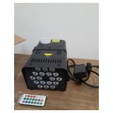 MLIKOEU Fog Machine, 800W Smoke Machine With 13-Color LED Effects, 3500CFM Smoke Machine Fog Output, Wired And Wireless Remote Control,Ideal For Halloween, Wedding And DJ Stage (Black) - Retail: $50