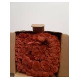 Kevin Textile Set of 2 Fall 24x24 Pillow Covers Striped Textured Velvet Corduroy Decorative Europe Sham Couch Throw Pillow Cushion Cover for Seasonal Autumn, (60x60 cm), Burnt Brick - Retail: $23