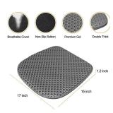 EVEME Large Gel Seat Cushion for Long Sitting with Non-Slip Cover,Soft & Breathable,Seat Cushion for Chair,Car,Office,Desk Chair,Wheelchair - Retail: $17