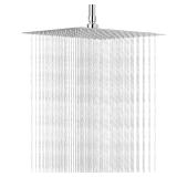 NearMoon Rain Shower Head, High Flow Stainless Steel Square Rainfall Shower, High Pressure Design, Awesome Shower Experience Even At Low Water Flow (10 Inch, Brushed Nickel) - Retail: $25
