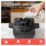 Wood Stove Steamer, Wood Stove Humidifier, Woodstove Steamer, Cast Iron Humidifier for Wood Stove 2.7 Quart Large Capacity Rust Resistant, Matte Black & Moose - Retail: $851