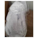 Juinte 23.62 x 90.55 Inches Christmas Extra Large Bows Giant Christmas Tree Topper Bow Decorations Satin Bow Tree Topper for Xmas Decorations Wreath Home Holiday Party Decor(White) - Retail: $28