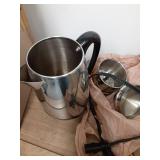 PRE OWNED Farberware Electric Coffee Percolator, Stainless Steel Basket, Automatic Keep Warm, No-Drip Spout, 8 Cup - Retail: $70