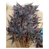 Vase Not Included Janinka 29\' Fall Artificial Japanese Maple Leaves Stem Fake Fall Maple Leaves Stem Autumn Faux Bushes for Vase Farmhouse Table Centerpiece Halloween Thanksgiving Decor 3 Pcs(Black C