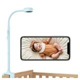 NETVUE Peekababy Baby Camera with Wireless Audio, Adjustable Crib Mount Monitor, Works via 2.4GHz Wi-Fi for Wide Coverage & Stable Connection, Smart App, Two-Way Talk, No Screen (Blue) - Retail: $70