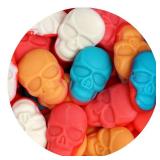 Gummy Skulls Halloween Candy, 2 Pound Bulk Bag, Trick-Or-Treat Party Bag Fillers, Halloween Gummies