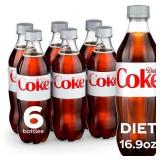 Diet Coke Bottles, 16.9 fl oz, 6 Pack