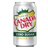 Canada Dry Caffeine Free Zero Sugar Ginger Ale Soda Pop  12 fl oz  12 Pack Cans
