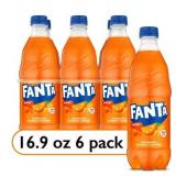 Fanta Orange Fruit Soda Pop  16.9 fl oz  6 Pack Bottles