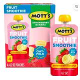 Motts Fruit Smoothie Strawberry Banana, 4.2 oz, 4 Pack