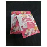 Happy Baby Organics Baby Snacks, Greek Yogis, Freeze Dried Yogurt & Fruit Snacks, Gluten Free Snack for Babies 9+ Months, Strawberry & Banana, 1 Ounce (Pack of 2)
