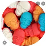 Assorted Colorful Gummy Skull Candy 1Lb Bag