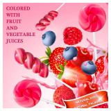 32 Pack Strawberry Pink Twisty & Swirl Lollipops Candy Bulk (16 + 16 Mixed), No artificial dyes, Candy Swirl Lollipops Individually Wrapped Suckers, Valentines Day Party Candies