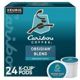 Caribou Coffee  Obsidian Blend Dark Roast K-Cup Coffee Pods  24 Count