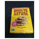 Back to Nature Fudge Striped Cookies, Plant-Based, Non-GMO, Made with Wheat Flour, Snack Happy, 7.7 oz Box