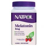 Natrol Melatonin Gummies  Sleep Support for Adults  Strawberry Flavor  5mg  140 Count