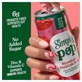 Simply POP Prebiotic Soda Strawberry Cans, 12 fl oz, 12 Pack
