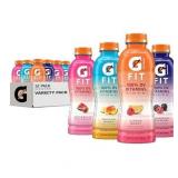 Gatorade Fit Electrolyte Beverage  Healthy Real Hydration 2.0 4 Flavor Variety Pack  16.9.oz Bottles (12 Pack)