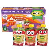 Motts No Sugar Added Dessert Dreamland Applesauce Pouches Variety Pack Caramel Apple Orange Swirl Bar & Snickerdoodle - 38.4oz/12ct