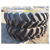 (2) 18.4R46 Tractor Tires Wheels