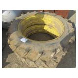 (2) 13.6-38 Tractor Tires and Rims