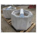(2) Concrete Heated Calf  Waterer