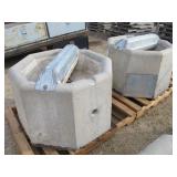 (2) Concrete Heated Calf Waterer