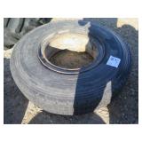 (1) 11.00R20 Truck Tire & Rim