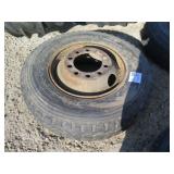 (1) 315/80R22.5 Truck Tire & Steel Wheel