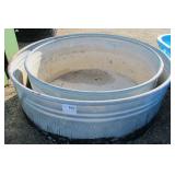HW (2) Round Galvanized Troughs