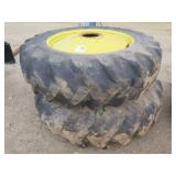 (2) 18.4-38 Tractor Tires & Wheels