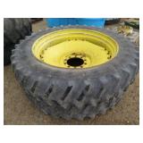 (2) 14.9R-46 Tractor Tires & Rims W/Stee