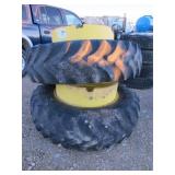 (2) 14.9R30 Tractor Tires & SnapOn Duals