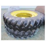 (2) 420/80R46 Tractor Tires& Rims