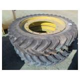 (2) 14.9R46 Tractor Tires & Wheels