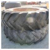 (2) 18.4R38 Tractor Duals W/Hubs