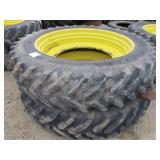 (2) 14.9R46 Tractor Tires and Rims