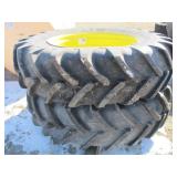 (2) 18.4R38 Tractor Tires and Rims